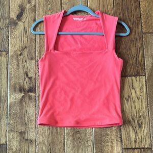 Abercrombie Vibrant Coral Seamless Tank Top